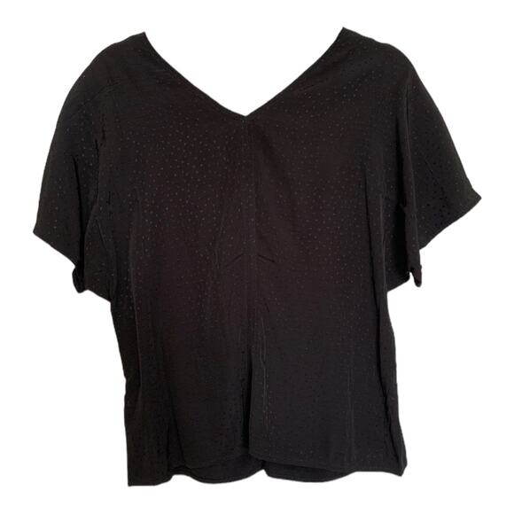 Madewell Puff-Sleeve Top in Floral Jacquard in black size 10 - Picture 8 of 15